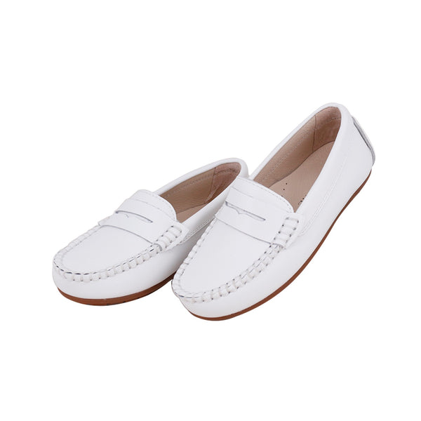 White Penny Loafer